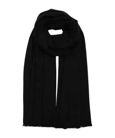 Echo Essential Modal-silk Blend Crinkle Wrap In Black