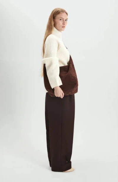 Hyer Goods Leather Convertible Hobo Ring Bag In Brown