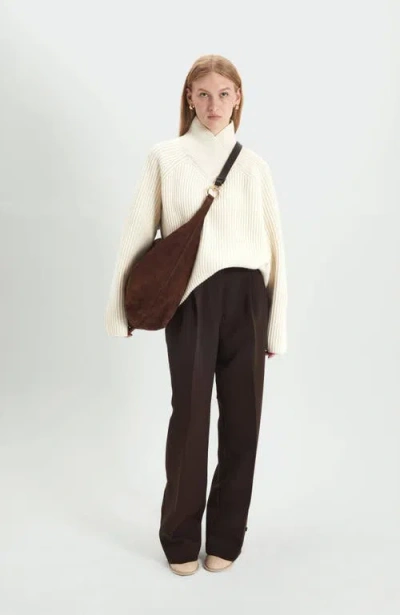 Hyer Goods Leather Convertible Hobo Ring Bag In Brown