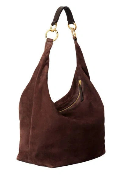Hyer Goods Leather Convertible Hobo Ring Bag In Brown