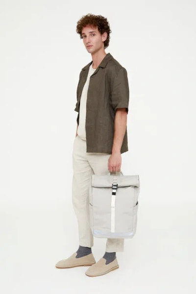 Lefrik Lars Roll Backpack In Neutral