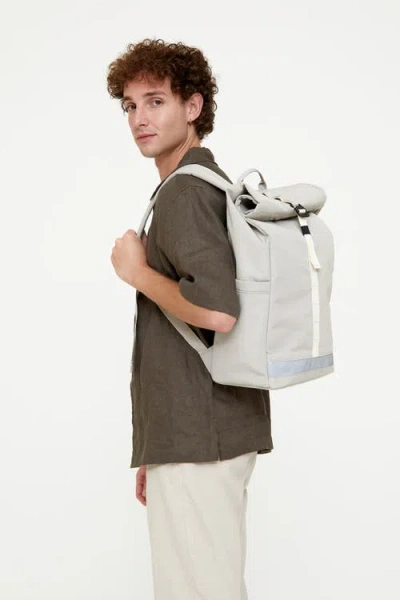 Lefrik Lars Roll Backpack In Neutral
