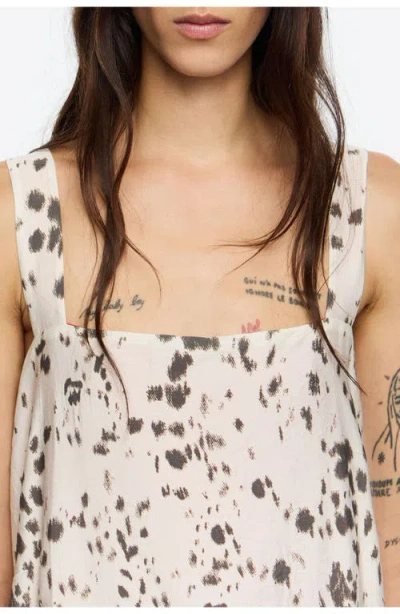 Bimba Y Lola Lynx Contrast Hem Straight Cut Dress In Multi