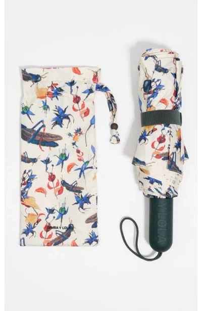 Bimba Y Lola Crickets Flowers Umbrella In White