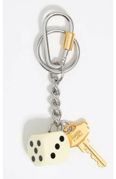 Bimba Y Lola Dice-shaped Keyring In White