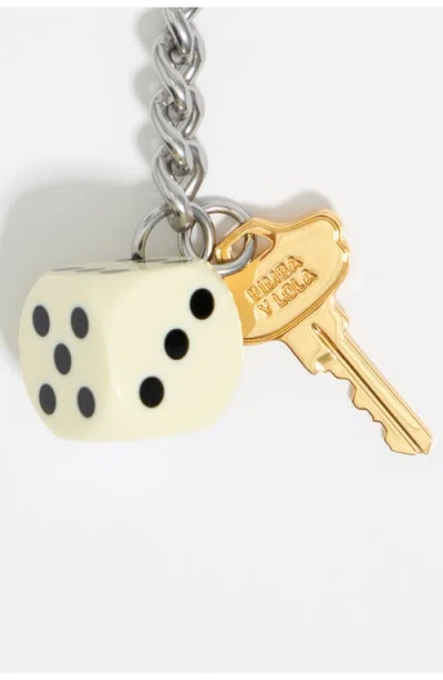 Bimba Y Lola Dice-shaped Keyring In White