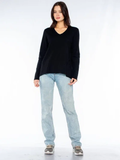 Wilt Clothing Long Sleeve Shrunken Boyfriend Top In White