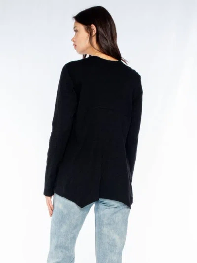 Wilt Clothing Long Sleeve Shrunken Boyfriend Top In White