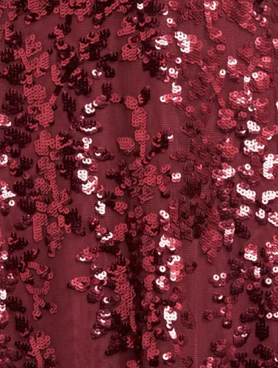 Needle & Thread Rosanna Sequin-embellishment Midi Dress In Red