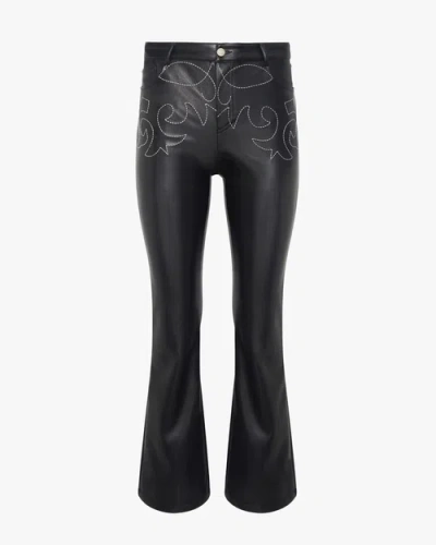 Weworewhat Low Rise Western Pant In Black