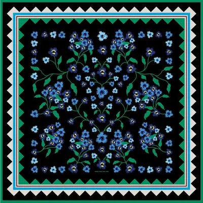 Jessie Zhao New York Garden Nocturne Double Sided Silk Scarf In Multi
