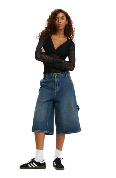 Cotton On Zali V Cross Over Long Sleeve In Black