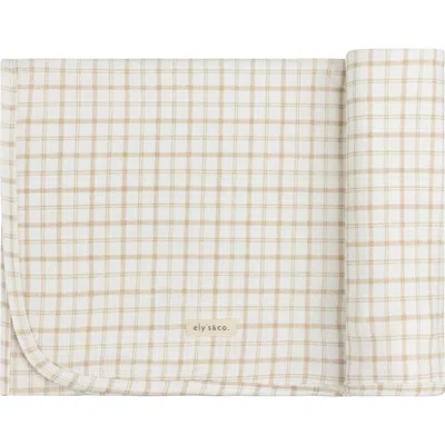 Ely's & Co. Modal French Terry Plaid Sheep Collection In White
