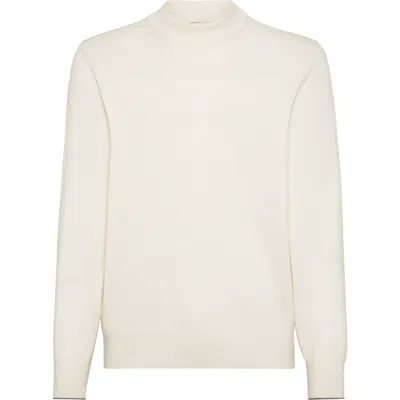 Brunello Cucinelli Funnel Neck Sweater In Brown
