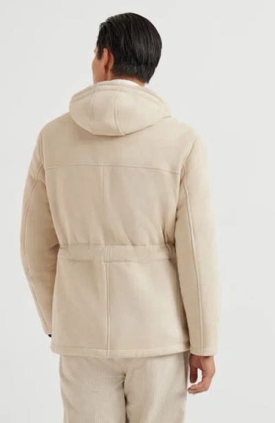 Brunello Cucinelli Shearling Parka In Brown
