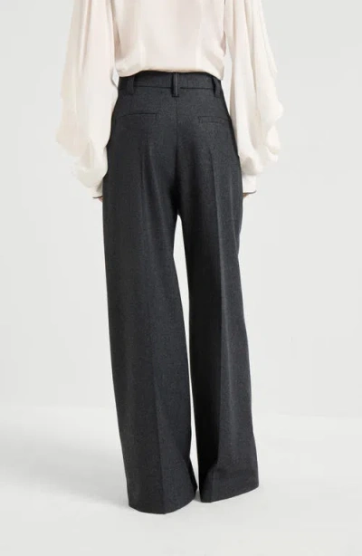 Brunello Cucinelli Flared Sartorial Trousers In Gold