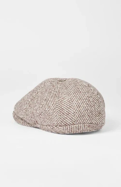 Brunello Cucinelli Wool And Alpaca Wool-blend Newsboy Cap In Brown