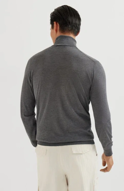 Brunello Cucinelli Lightweight Turtleneck Sweater In Gray