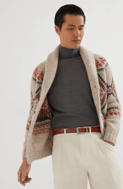 Brunello Cucinelli Lightweight Turtleneck Sweater In Gray