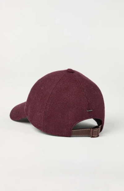 Brunello Cucinelli Baseball Cap With Embroidery In Purple