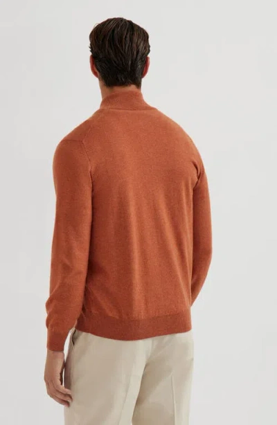 Brunello Cucinelli Zip-front Cardigan In Orange