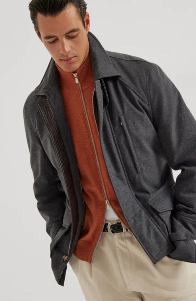 Brunello Cucinelli Zip-front Cardigan In Orange