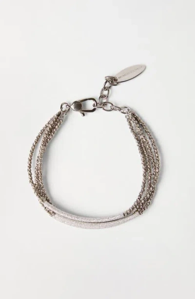 Brunello Cucinelli Silver Bracelet In Metallic
