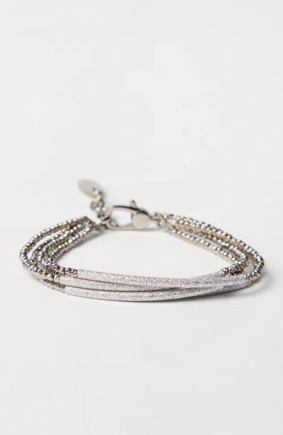 Brunello Cucinelli Silver Bracelet In Metallic