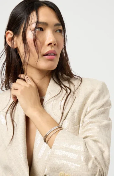 Brunello Cucinelli Silver Bracelet In Metallic