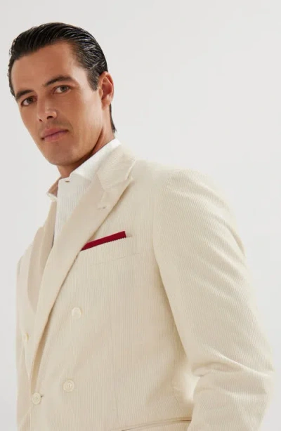 Brunello Cucinelli Peak-lapel Double-breasted Suit In Brown