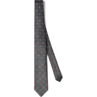 Brunello Cucinelli Necktie With Pattern In Gray