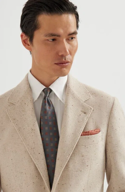 Brunello Cucinelli Necktie With Pattern In Gray