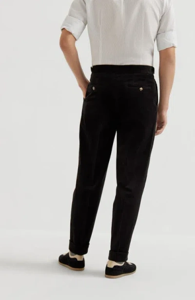 Brunello Cucinelli Trousers With Double Pleats And Tabs In Multi