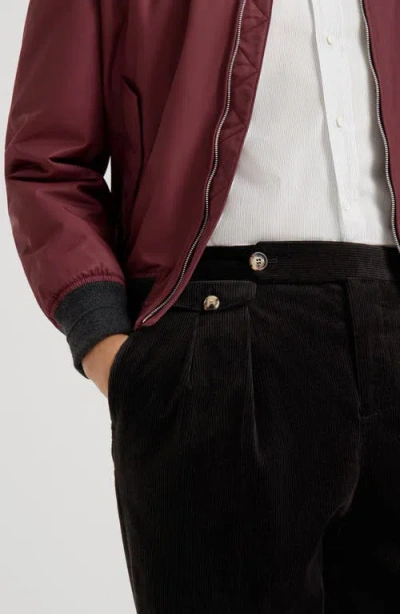 Brunello Cucinelli Trousers With Double Pleats And Tabs In Multi