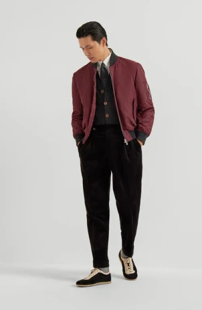 Brunello Cucinelli Trousers With Double Pleats And Tabs In Multi