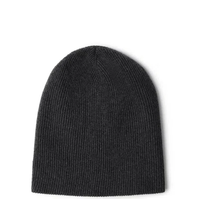 Brunello Cucinelli Cashmere Rib Beanie In Gray