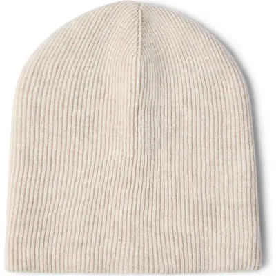 Brunello Cucinelli Cashmere Rib Beanie In Neutral