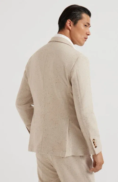 Brunello Cucinelli Diagonal Twill Unconstructed Blazer In Brown