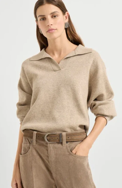 Brunello Cucinelli Suede Embellished Belt In Brown