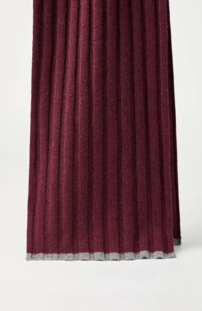 Brunello Cucinelli Cashmere Scarf In Burgundy
