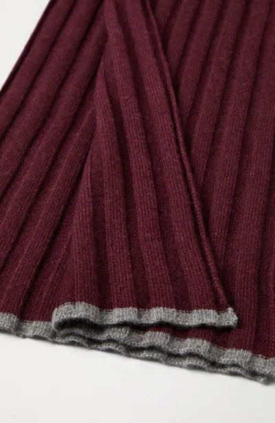 Brunello Cucinelli Cashmere Scarf In Burgundy