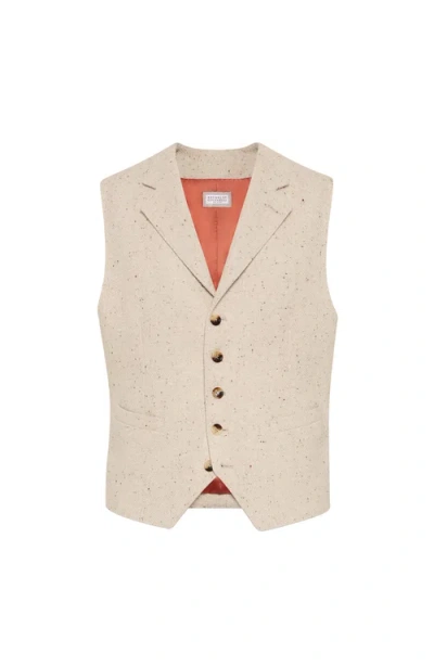 Brunello Cucinelli Button-fastening Waistcoat In Neutral
