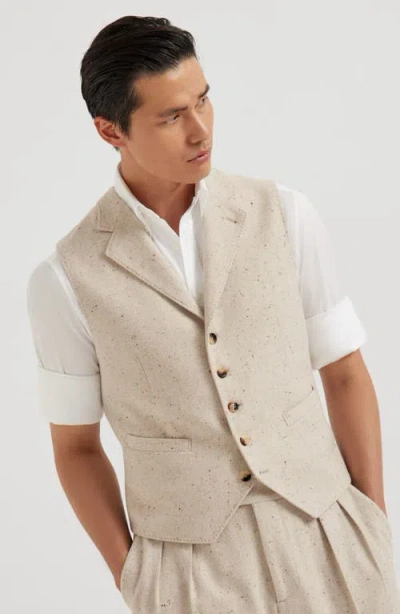 Brunello Cucinelli Button-fastening Waistcoat In Neutral