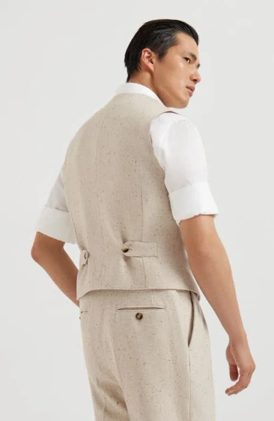 Brunello Cucinelli Button-fastening Waistcoat In Neutral