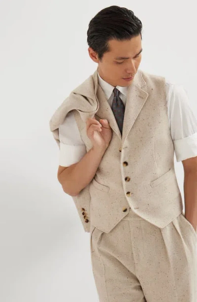 Brunello Cucinelli Button-fastening Waistcoat In Neutral