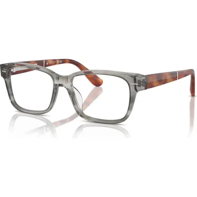 Brunello Cucinelli 53mm Rectangle Optical Glasses In Gray