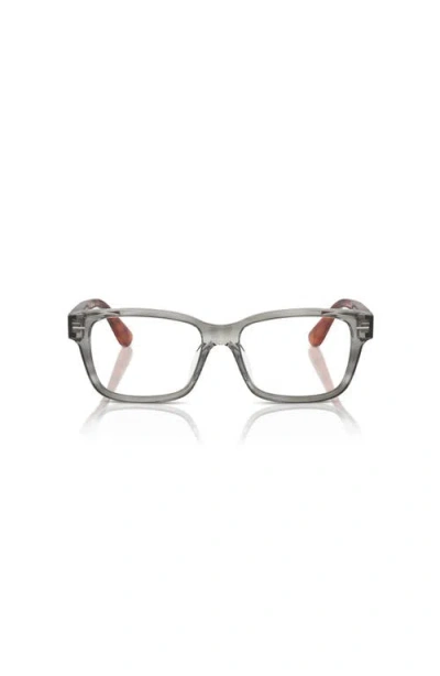 Brunello Cucinelli 53mm Rectangle Optical Glasses In Gray