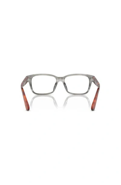 Brunello Cucinelli 53mm Rectangle Optical Glasses In Gray