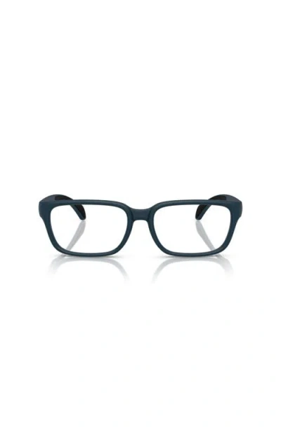 Moncler 57mm Rectangle Optical Glasses In Blue