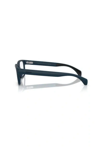 Moncler 57mm Rectangle Optical Glasses In Blue